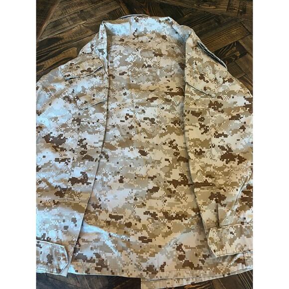 USMC Marine Corps Combat Digital Camo Desert Uniform Shirt Men Small- Long Top - Picture 3 of 14